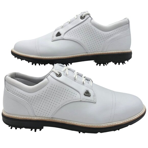NEW Cuater Golf Shoes Mens 11.5 Travis Matthew Legend White Leather Waterproof - Picture 7 of 16